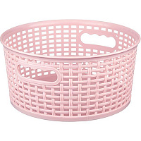 Корзина Gondol Plastic G-660 KANGAROO-Round пудра 235x235x110 мм