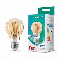 Лампа светодиодная TITANUM FIL A60 7 Вт E27 2200 К 220 В желтая 25521 