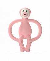 Прорезыватель Matchstick Monkey Свинка светло-розовая 11 см (MM-PG-001)