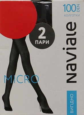 Колготки NAVIALE 1005 MИKPO 2 пары 100 den nero р. 5 черный 