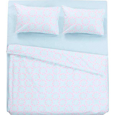 Комплект постельного белья Фламинго 2,0 голубой с розовым UP! (Underprice) 