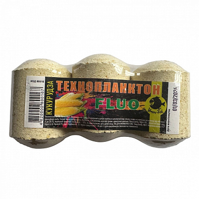 Технопланктон Happy Fish Кукуруза 180 г ФЛУО HF, ТУ пакет