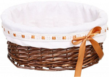 Корзина плетеная с текстилем Tony Bridge Basket 29x21x12 см HQ13-10CD-5 