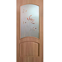 Дверное полотно ОМиС Адель 60 см дуб золотой со стеклом