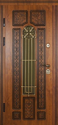 Дверь входная Abwehr КС-127 096Л (СПЗ) (V) (ЗД+РТ2) Кale2 коричневый 2050x960мм левая