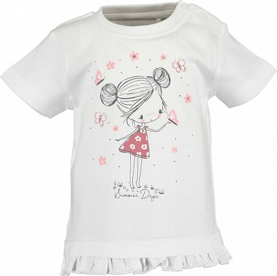 Футболка для девочек Blue Seven р.86 белый 901112 X_001_р.86 