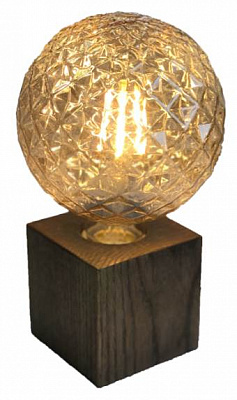 Настольная лампа декоративная Iterna Cube LW002 1x40 Вт E27 ясень темный 