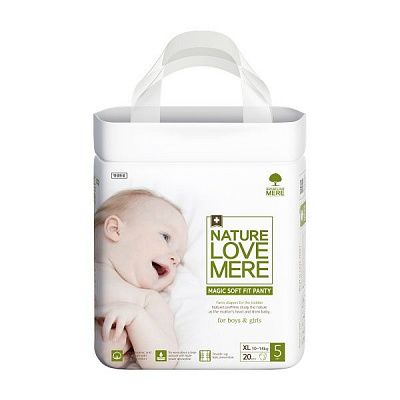 Подгузники-трусики Nature Love Mere Magic Soft Fit Band 10-14 кг XL 20 шт.