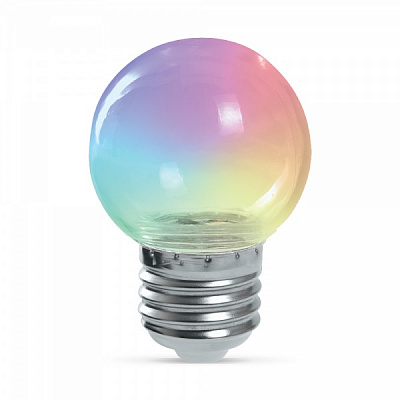 Лампа светодиодная LightMaster 1 Вт G45 прозрачная E27 220 В LB-548 G45 230V 1W E27 RGB про 