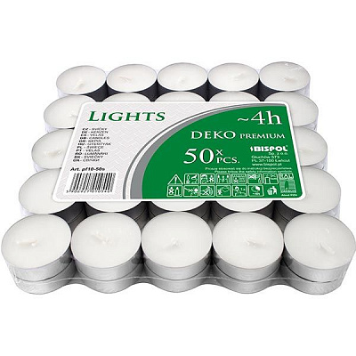 Набор свечей Bispol pf10-50 чайная 50 шт