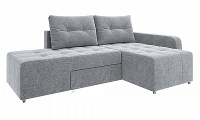 Диван угловой SOFYNO Эдвард правый серый 2400x1600x680 мм