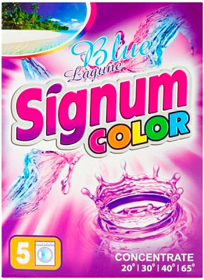 Порошок для машинной и ручной стирки SIGNUM Color 0,4 кг 