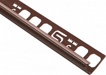 Кутник для плитки Salag внутрішній 09 ПВХ 9 мм 2,5м світло-коричневий