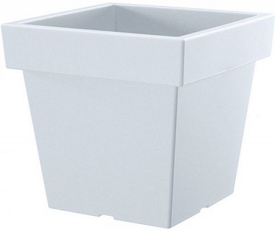 Горшок пластиковый Prosperplast Lofly low квадратный 8л белый (70718-449) 