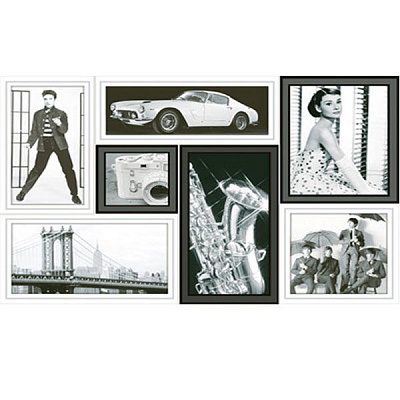 Плитка InterCerama GRANI декор-1 серый Д 74 071-1 23x35 