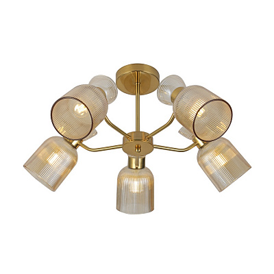 Люстра Miorro Viola 625х300 мм металл/стекло 5x40 Вт E14 медь 51-311-125