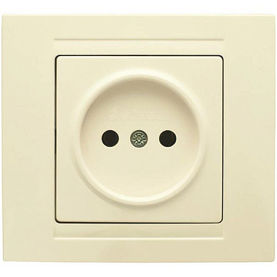 Розетка без заземления Gunsan Moderna без шторок кремовый MD 29 12 113