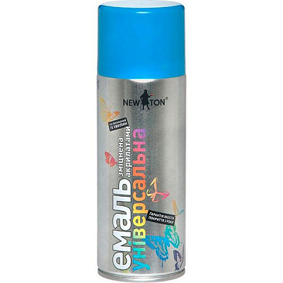 Эмаль аэрозольная New Ton универсальная RAL 5015 голубой глянец 400 мл