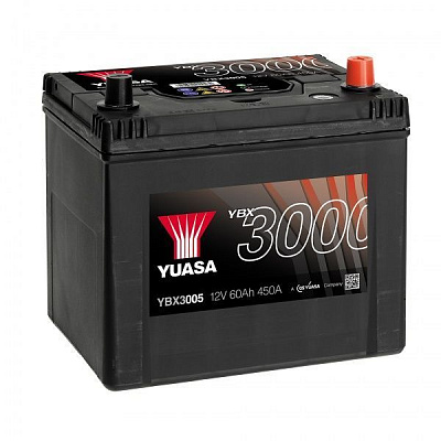 Акумулятор автомобільний Yuasa SMF Battery 60А 12 B YBX3005 «+» праворуч