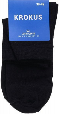 Носки мужские Krokus средние (11 см) р. 39-42 черный 1 пар 113001/1 