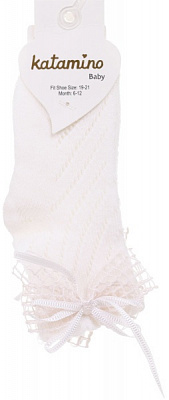 Носки для девочек KATAMINO K43002 KTM87689 р.6-12 молочный 