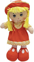 Лялька Девілон 860821 м'яконабивна з вишитим обличчям 36 см червона