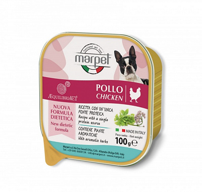 Консерва для дорослих собак для усіх порід Marpet курка 100 г