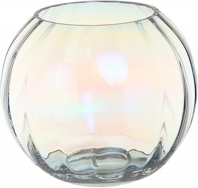 Ваза стеклянная Wrzesniak Glassworks Luster Optic 17 см перламутровая 17-164