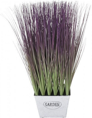 Рослина штучна в горщику Міскантус 56 см фіолетово-зелений
