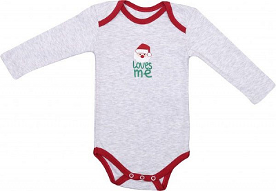 Комбинезон Фламинго р.68 светло-серый с принтом 357-1009 