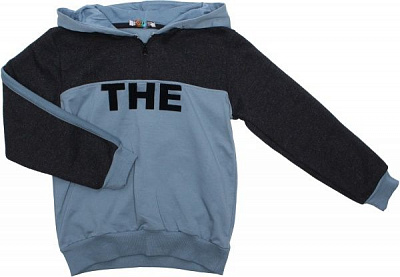 Свитшот ALG для мальчика р.152 серо-черный 39553 