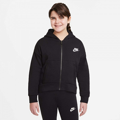 Джемпер Nike CLUB FLC FZ HOODIE LBR DC7118-010 р. M черный