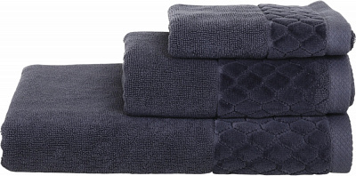 Полотенце махровое VELOUR CELLS 33x50 см антрацит La Nuit