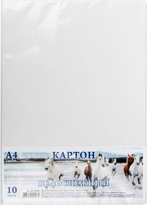 Набор картона А4 10 листов КА4010Е Графика