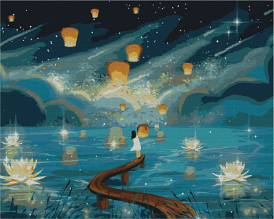 Картина по номерам Огоньки желаний PBS52418 40x50 см Brushme 