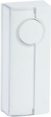 Кнопка звонка без подсветки 10 А 250В IP44 белый PDJ-213