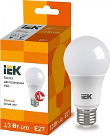 Лампа світлодіодна IEK ECO 13 Вт A60 матова E27 220 В 3000 К 