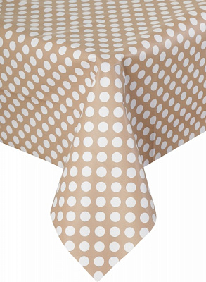 Скатерть Горошек 137x180 см коричневый Даріана 