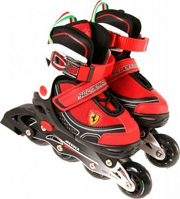 Роликові ковзани Ferrari FK11 р. 30-33 червоний із білим