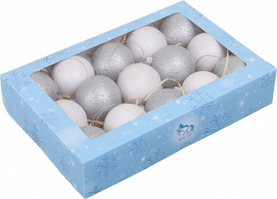 Набір ялинкових куль Комплект № 94 d 60 мм 15 шт./уп.