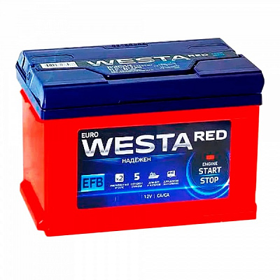 Аккумулятор автомобильный Westa 6CT-78 А 78Ah 750A 12V «+» справа (WEFB780)