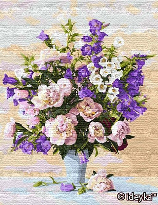 Картина по номерам Яркие колокольчики 50х65 Идейка 