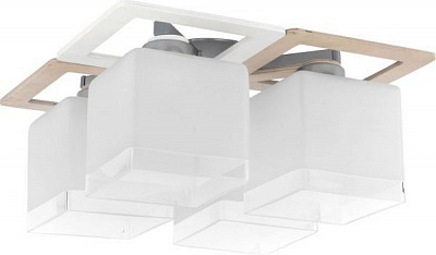 Люстра потолочная TK Lighting Xena 1454 4x60 Вт E27 белый/дерево 