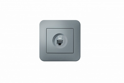 Розетка компьютерная Hausmark Luno IP20 серебро 709-4343-139