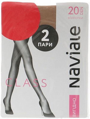Колготки NAVIALE 1002 CLASS 2 пары 20 den naturale р. 3 натуральный 