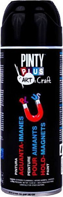 Краска аэрозольная с эффектом магнита черная 400 мл PINTYPLUS