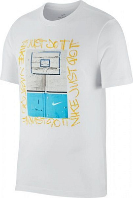 Футболка Nike M NK DRY TEE HOOP PHOTO CD1288-100 XL белый