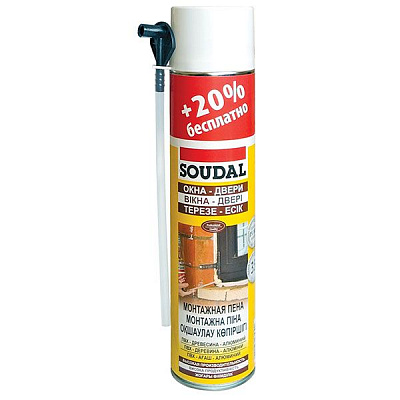 Піна монтажна SOUDAL 500 мл +20% 600 мл