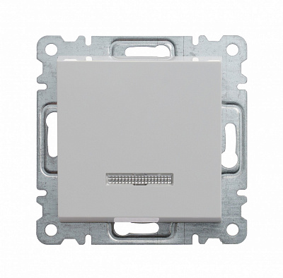 Механізм вимикача перехресний одноклавішний Makel Karea з підсвіткою білий 57001040