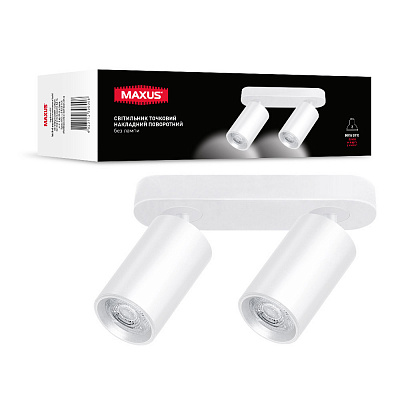Спот Maxus 2xGU10 білий 2-MAX-SL-GU10-WH